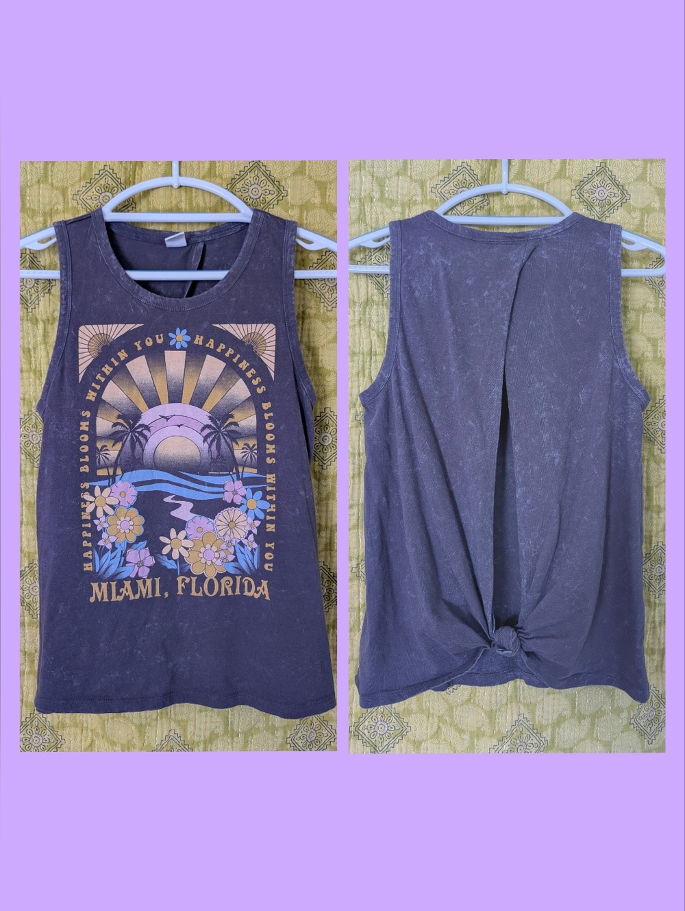Athletic Tank Knotted Cut Out Back